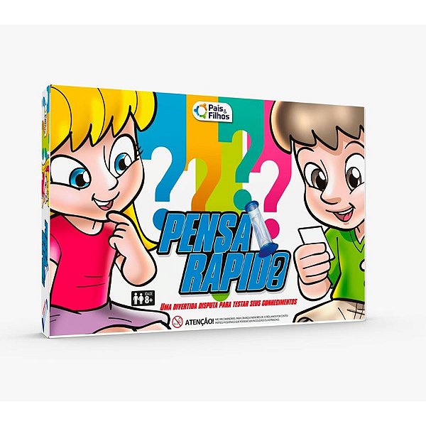 Pensa Rápido Jogo de Perguntas e Respostas Brinquedo Educativo