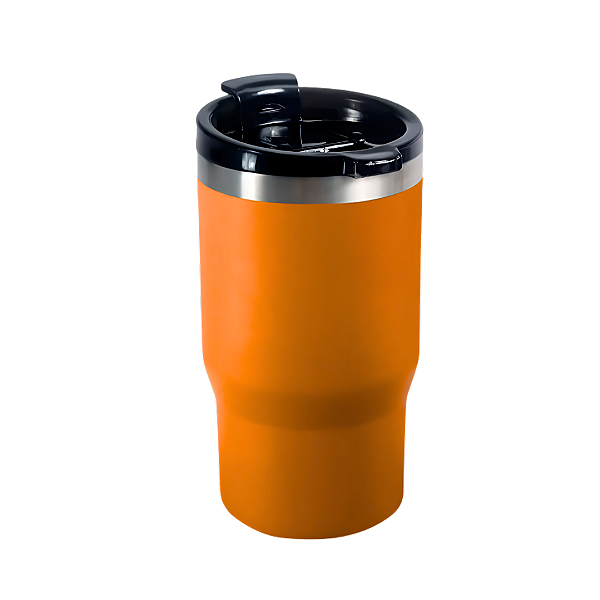 Copo Térmico com 2 Tampas 420ml - Laranja