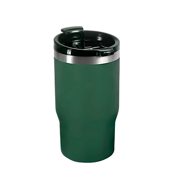 Copo Térmico com 2 Tampas 420ml - Verde militar