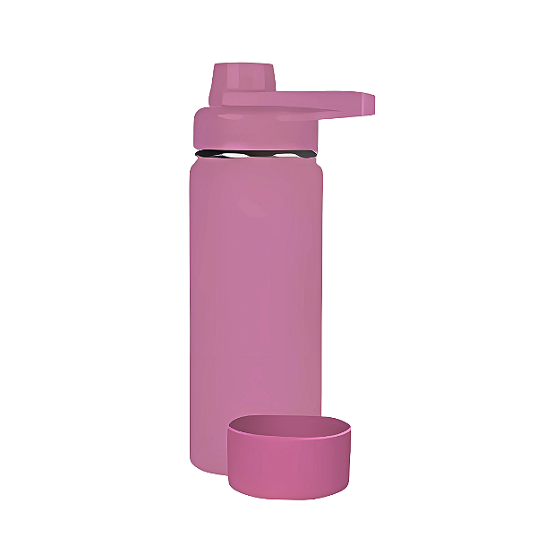 Garrafa Térmica Inox 800ml + Base De Silicone - Violeta