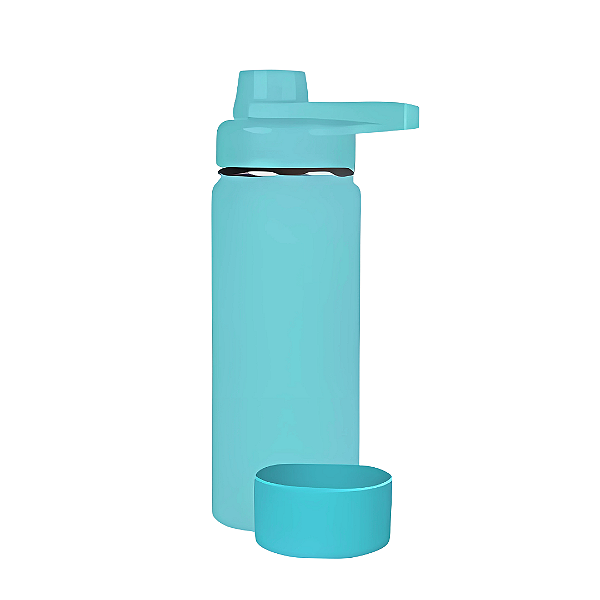 Garrafa Térmica Inox 800ml + Base De Silicone - Ciano