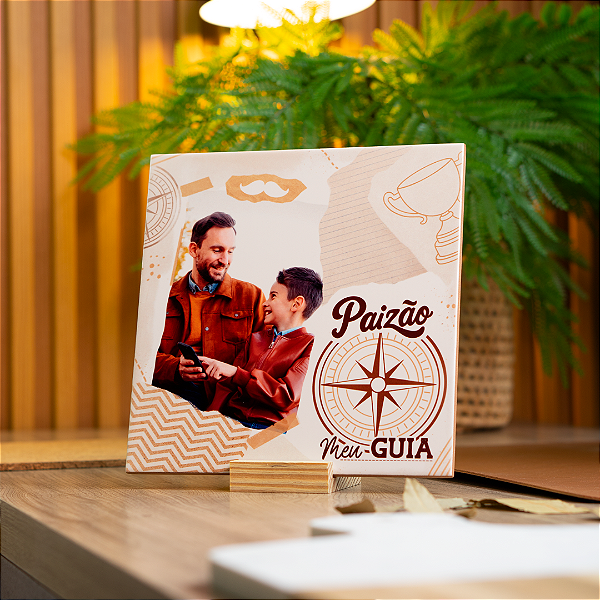 Azulejo Personalizado 15x15 - Paizão meu guia + Foto