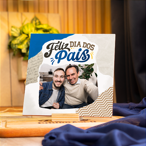Azulejo Personalizado 15x15 - Feliz dia dos pais