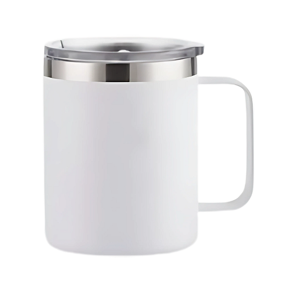 Caneca Térmica Quente Frio 350ml Com Tampa - Branco