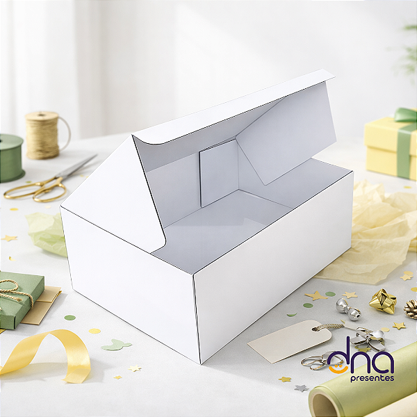 Caixa de Papelão A 9cm x L 27cm x C 18cm - Branca