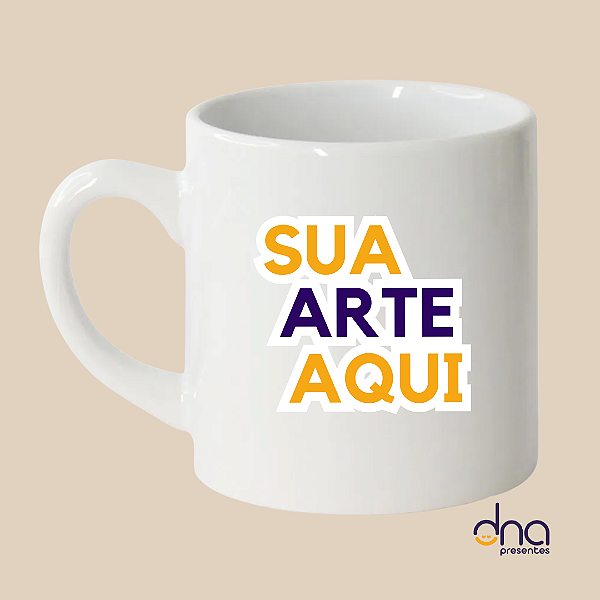 Xícara Mini Mug 177ml Branca - Sua Arte Aqui