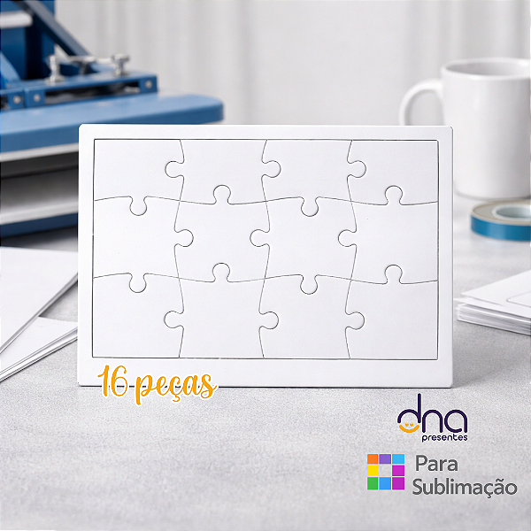 Quebra Cabeça 16 peças - Para Sublimação