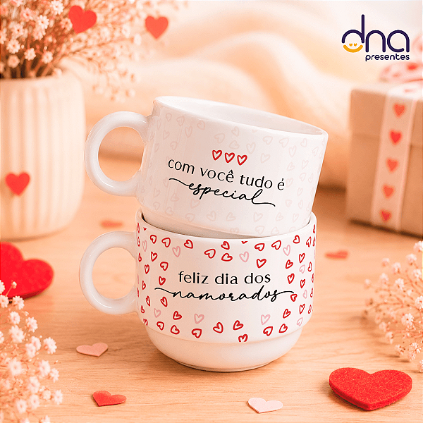 Xícara Personalizada - Com você tudo é especial , feliz dia dos namorados