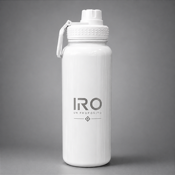 Garrafas Térmica com Tampa Emborrachada 900ml - Branca - IRO