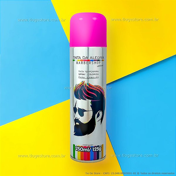 Tinta Spray Temporária Profissional para Colorir Cabelo Rosa 250ml - Tio Ge  Store - É divertido se cuidar =)