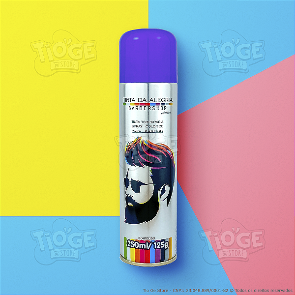 Tinta Spray Temporária Profissional para Colorir Cabelo Roxa 250ml
