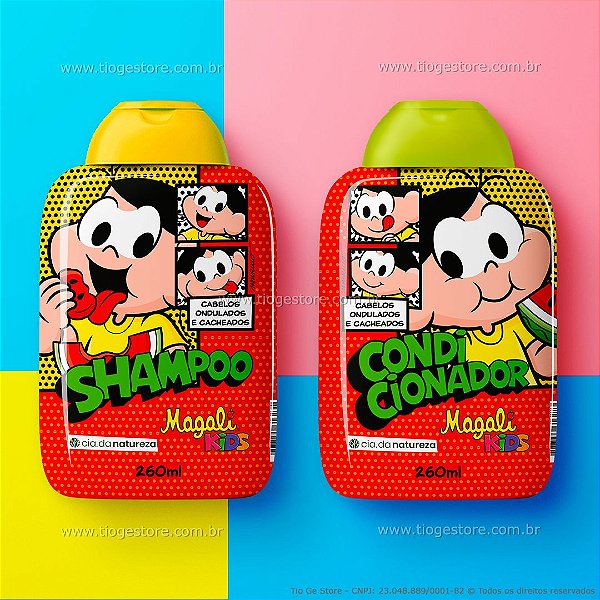 Kit Magali Infantil Cabelos Ondulados e Cacheados Shampoo + Condicionador