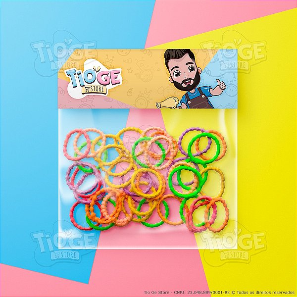 Elásticos para Cabelo Pequeno (Xuxinha/Rabicó) Estilo Boleado Colorido Primavera 40 und