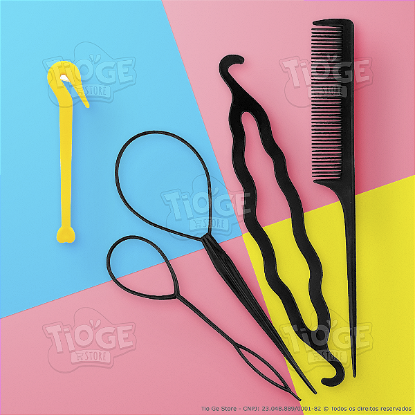 Kit Removedor de Elástico 160 Itens Para Penteado Infantil Colorido