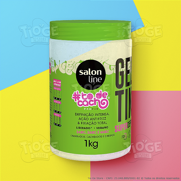 Gelatina #ToDeCacho Super Definição Cabelos Ondulados, Cacheados e Crespos 1kg