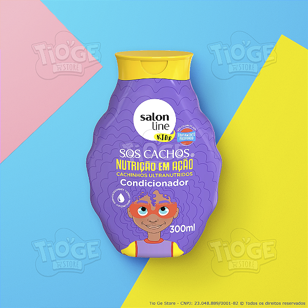 Condicionador Infantil SOS Cachos Nutrição em Ação Cabelos Ondulados, Cacheados e Crespos 300ml