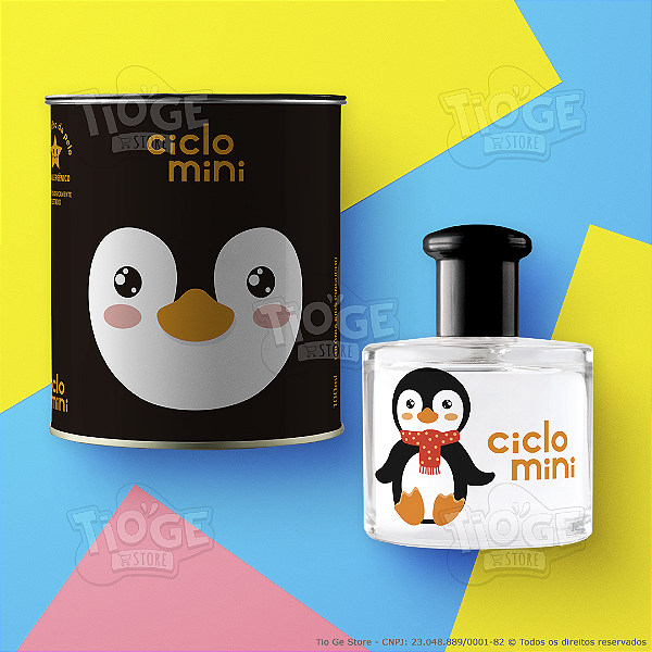 Perfume Infantil Pingucho Ciclo Mini Deo Colônia com Lata Personalizada Presente 100ml