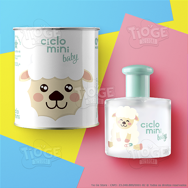 Perfume Bebê Infantil Beé Ciclo Mini Deo Colônia Baby 0 Meses com Lata Personalizada Presente 100ml