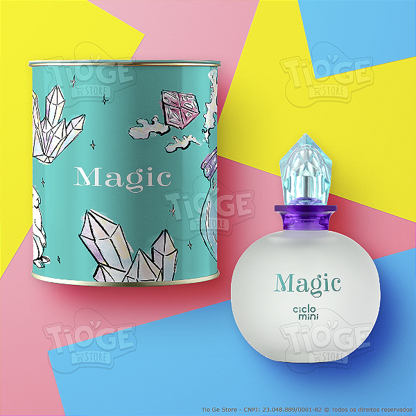Perfume Magic Ciclo Mini Deo Colônia Teen Feminino com Lata Personalizada Presente 100ml