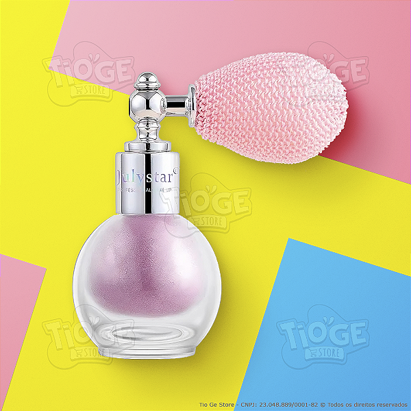 Borrifador Spray Glitter Para Cabelo Corpo Roupa Brilho Intenso Luxo Pó Solto Fino Iluminador Maquiagem Cor Rosa