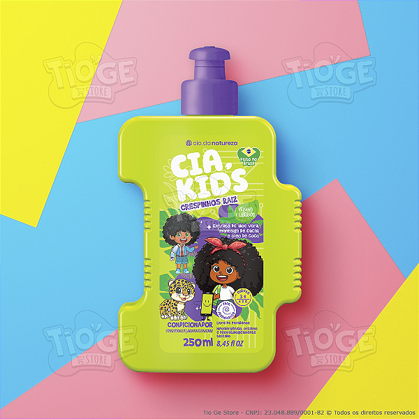 Condicionador Infantil Crespinhos Raíz Cia Kids Vegano Cabelos Cacheados e Crespos 250ml