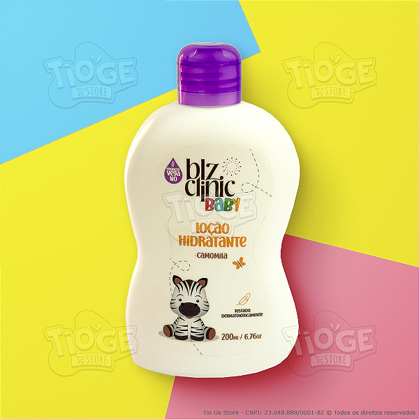 Loção Hidratante Infantil Blz Clinic Baby Vegana com Camomila Hidratação Suave para Bebês 0+ Meses 200ml