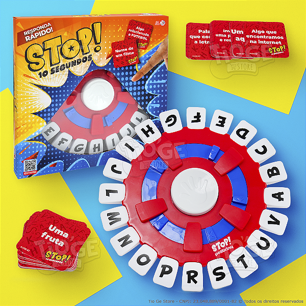 Jogo Recreativo Stop 10 Segundos em Português Tapalavra Tapple Palavras Responda Rápido Toda Família Interação em Grupo