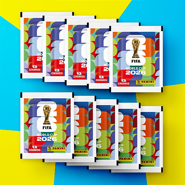 Kit 10 Envelopes Figurinhas Stickers Cromos Copa do Mundo 2026 FIFA WORLD CUP com 7 Figurinhas