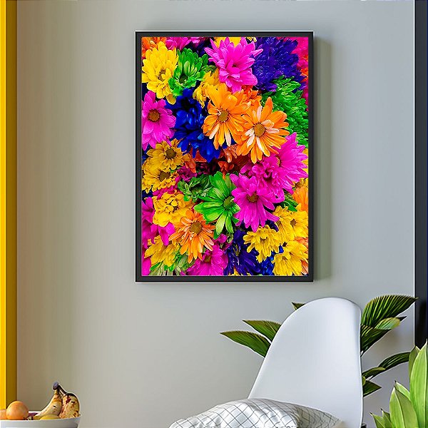 Quadro Decorativo Crisântemo Color