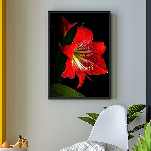 Quadro Decorativo Floral Red