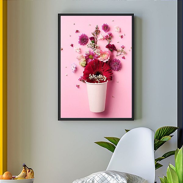 Quadro Decorativo Floral Rose Colors