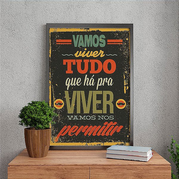 Quadro Decorativo Frases Vamos Nos Permitir