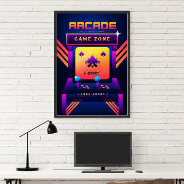 Quadro Decorativo Geek Arcade