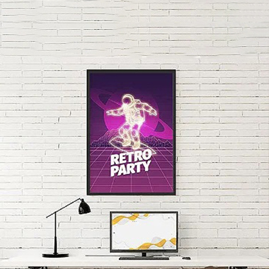 Quadro Decorativo Vintage Astronauta Retro