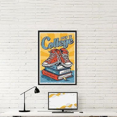 Quadro Decorativo Vintage Back To The College