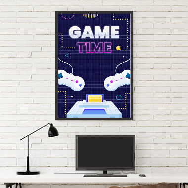 Quadro Decorativo Geek Game Time