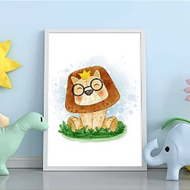 Quadro Decorativo Infantil Cute Lion