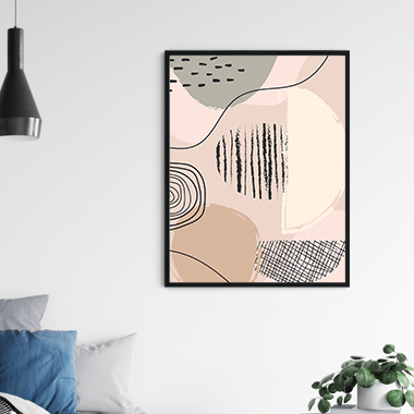 Quadro decorativo Abstrato Ranhuras e Linhas
