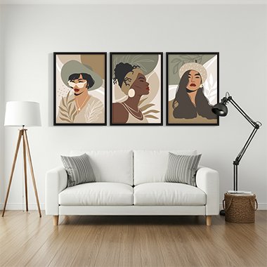 Quadro Decorativo Abstrato Trio Mulheres