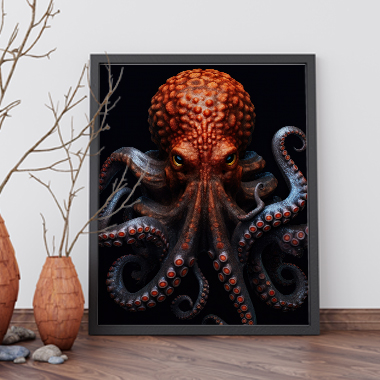 Quadro Decorativo Animais Polvo