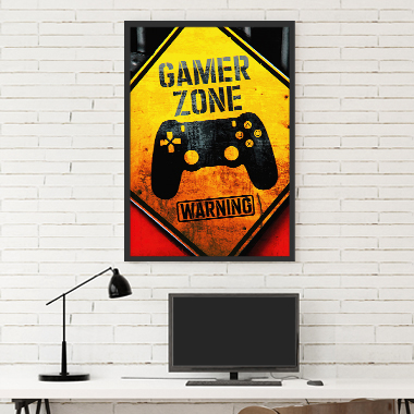 Quadro Decorativo Geek Gamer zone