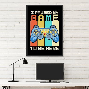 Quadro Decorativo Geek Paused Game