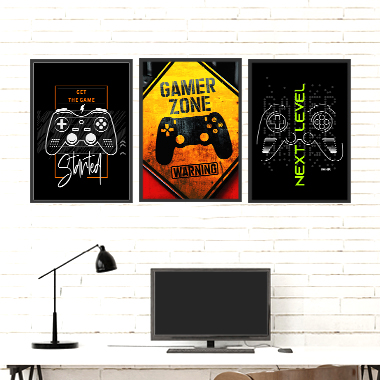 Quadro Decorativo Geek Trio Next Level