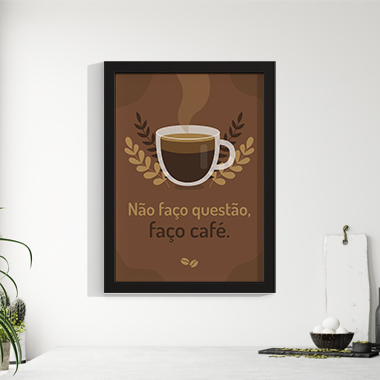 Quadro Decorativo Gourmet Faço Café