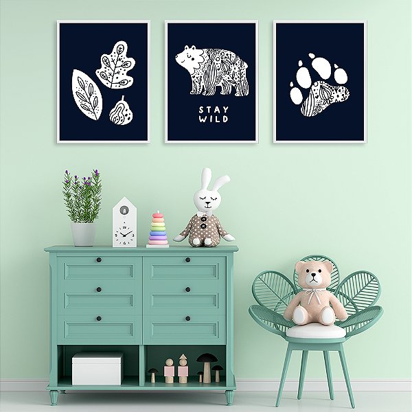 Quadro Decorativo Infantil Bears
