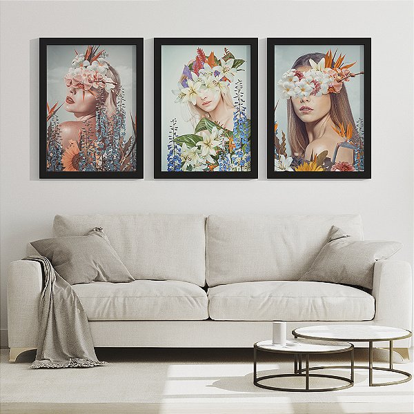 Quadro Decorativo Womens Trio Flowers
