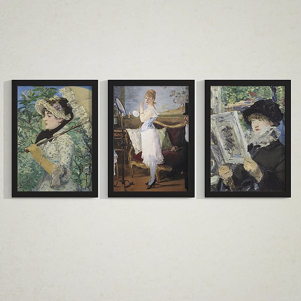 Quadro Decorativo Pinturas Trio Edouard Manet