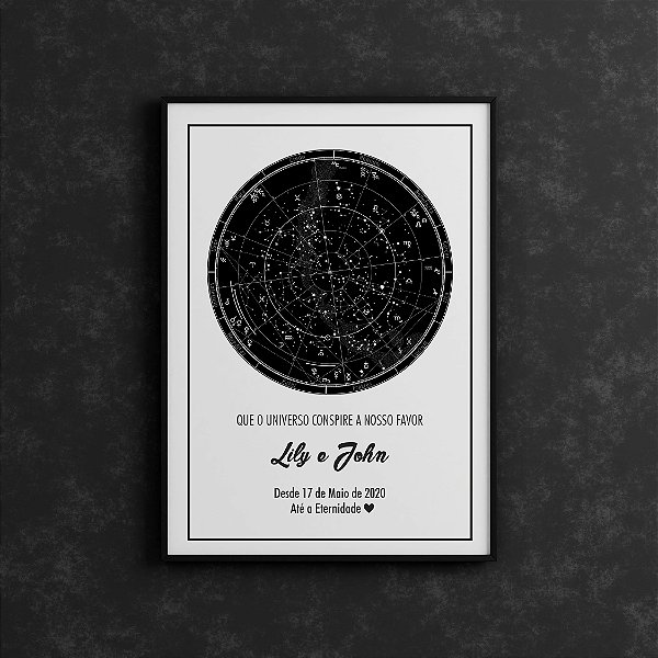 Quadro Personalizado Mapa Estelar 01