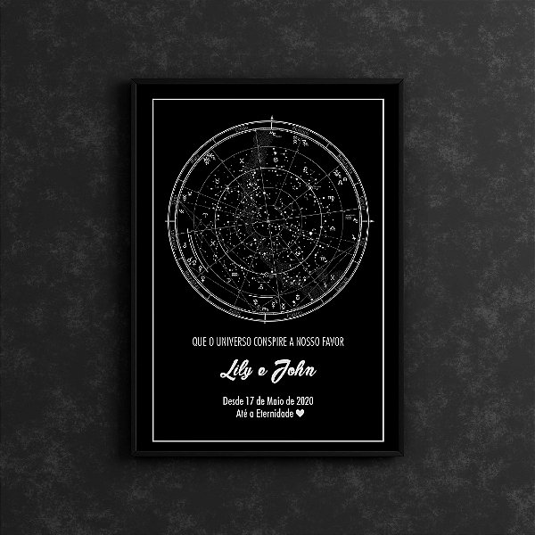 Quadro Personalizado Mapa Estelar 02