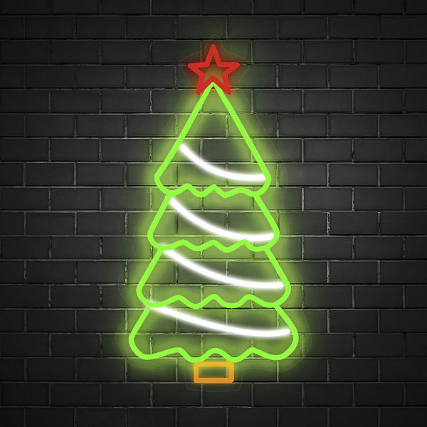Painel Neon LED -Árvore de Natal